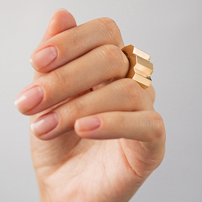 Кольцо "Gabriela" в желтом золоте к08365 №4