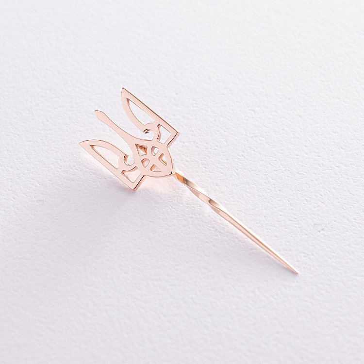 Золота шпилька "Герб України - Тризуб" зак00342 від ювелірного магазину Онікс