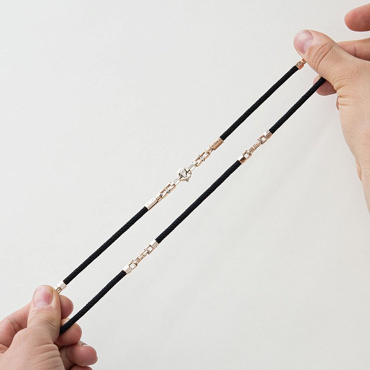 Шелковый шнурок с золотой застежкой Ш0036-4в/д4 от ювелирного магазина Оникс - 2