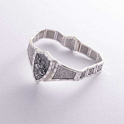 Серебряный браслет "Георгий Победоносец" 030 №7