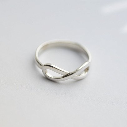 Серебряное кольцо "Бесконечность" 111376 №8