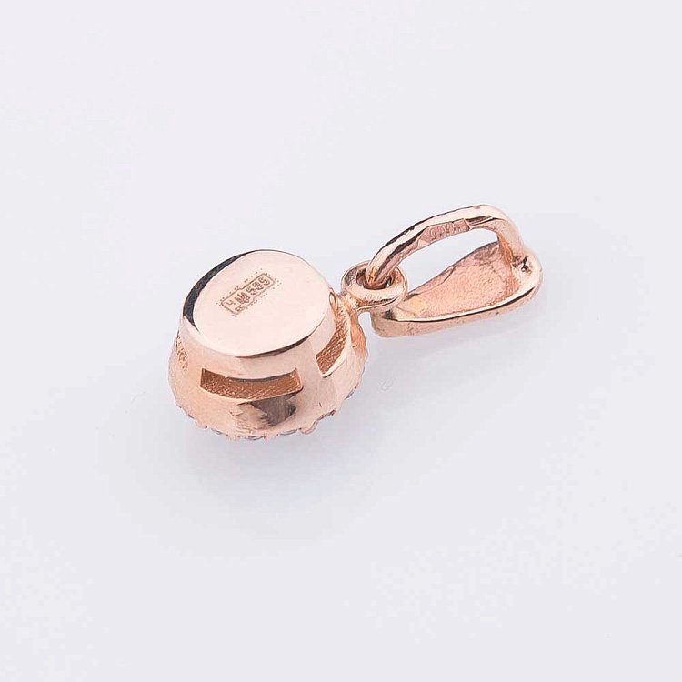 Золота підвіска з топазом і фіанітами п489 від ювелірного магазину Онікс - 2