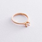 Золотое помолвочное кольцо (цирконий Swarovski) к06257 от ювелирного магазина Оникс - 2