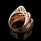 Эксклюзивное кольцо с фианитами из золота к03906 от ювелирного магазина Оникс - 3