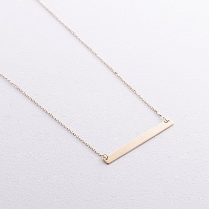 Кольє з пластиною для гравіювання (жовте золото) кол02477 №3