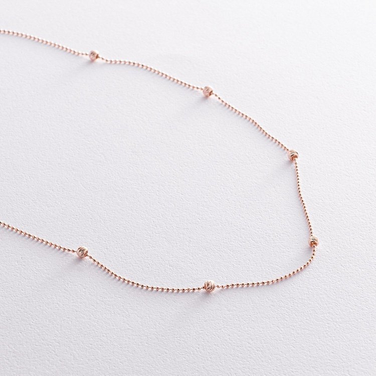 Кольє "Кульки" у червоному золоті кол02450 від ювелірного магазину Онікс - 2