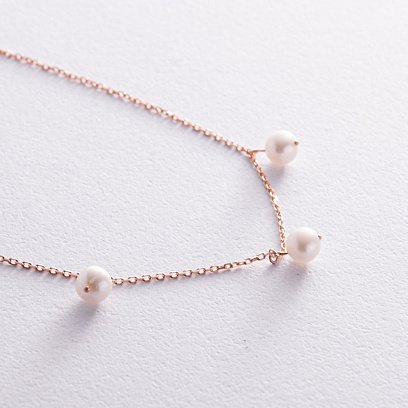 Браслет с жемчугом (красное золото) б05263 №3