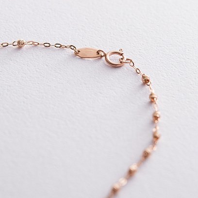 Золоте кольє "Розарій" з хрестиком і ладанкою кол01154 №5