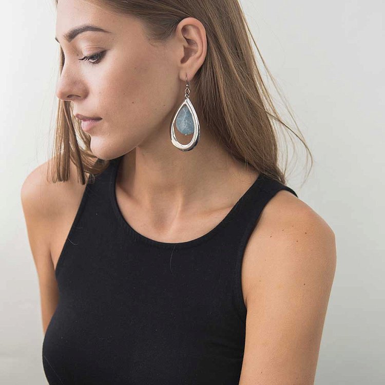 Серьги с агатом 198с7 Серьги с агатом 198с7 от ювелирного магазина Оникс