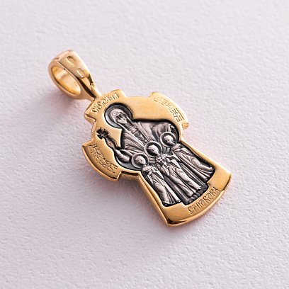 Серебряный крест (позолота) 132446 №2