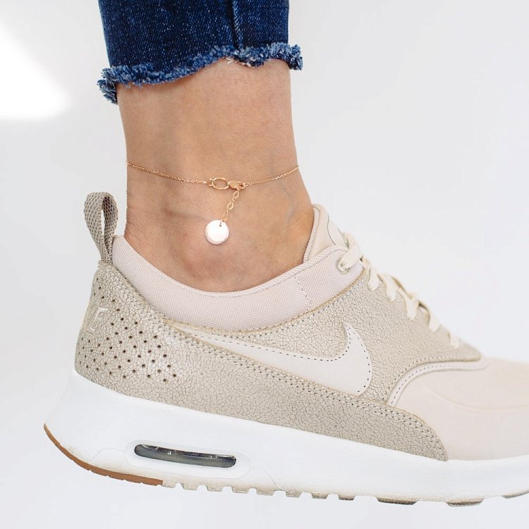 Золотой браслет на ногу (для гравировки) б03691 от ювелирного магазина Оникс - 4