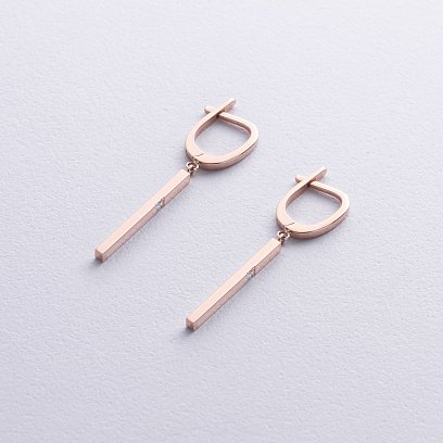 Золоті сережки з діамантами 317042421 №3