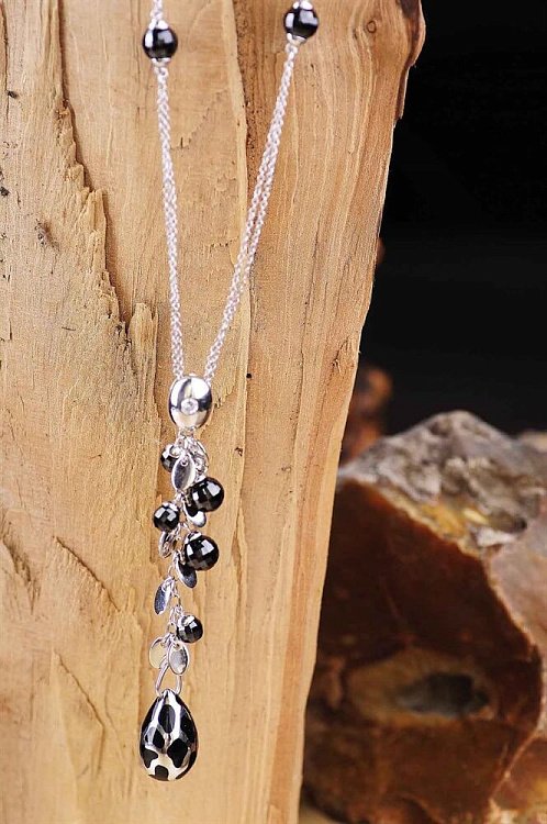 Кольє (фіаніт, емаль) 15114 від ювелірного магазину Онікс - 1