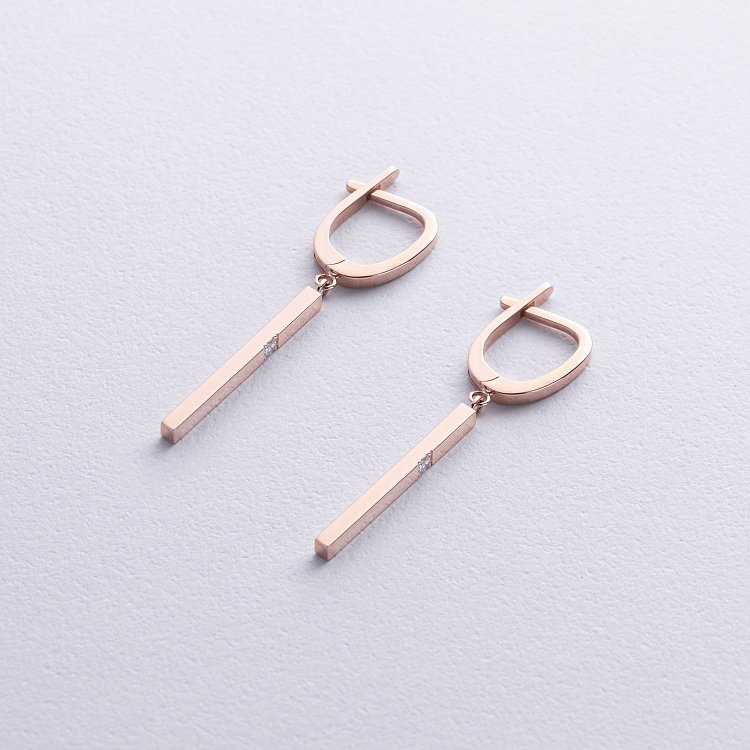 Золоті сережки з діамантами 317042421 від ювелірного магазину Онікс - 2