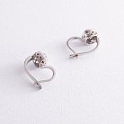 Сережки у білому золоті "Сердечки" з діамантами сб0361y от ювелирного магазина Оникс - 2