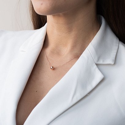 Золотое колье "Шар" (0.7 см) кол01721 №4