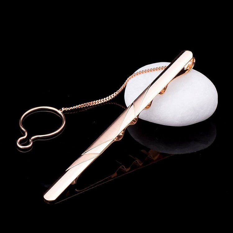 Золотий затиск для краватки заж00061 від ювелірного магазину Онікс - 1