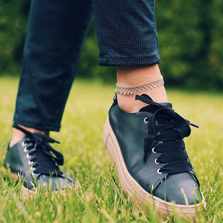 Золотой браслет на ногу б01721 от ювелирного магазина Оникс - 10