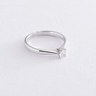 Золотое помолвочное кольцо (фианит) к06255 от ювелирного магазина Оникс - 2