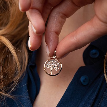 Золотая подвеска "Древо жизни" п03754 №2