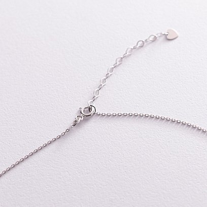 Кольє "Сердечки" у білому золоті кол02137 №4