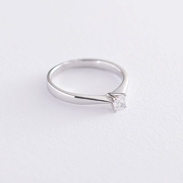 Золотое помолвочное кольцо (фианит) к06255 от ювелирного магазина Оникс - 2