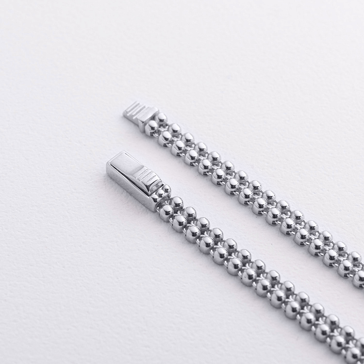 Браслет "Шарики" в белом золоте б05758 от ювелирного магазина Оникс - 6