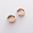 Золотые серьги - кольца без камней с05275 от ювелирного магазина Оникс - 3