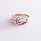 Золотое кольцо с фианитами к04866 от ювелирного магазина Оникс - 2