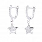 Срібні сережки "Зірочки" (фіаніт) 122267 от ювелирного магазина Оникс