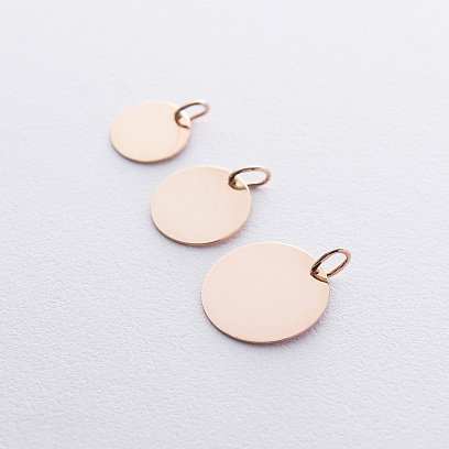 Кулон для гравировки в красном золоте (17 мм) п03611 №13