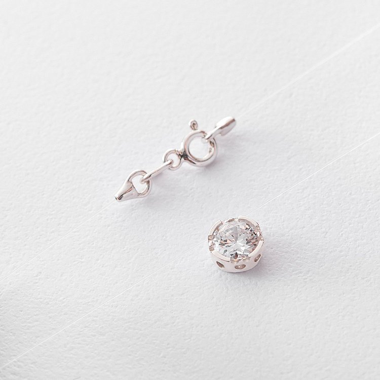 Камінчик на лісці (фіаніт) 18523 від ювелірного магазину Онікс - 4