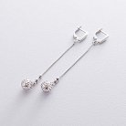 Срібні сережки "Кульки" 122561 от ювелирного магазина Оникс