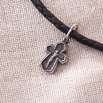 Серебряный крестик с распятием (чернение) 13661 №4