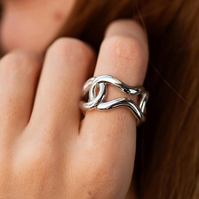 Серебряное кольцо "Michelle" 7247род №5