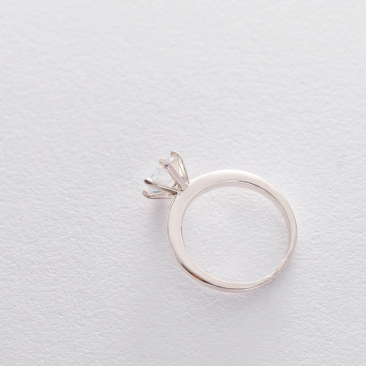 Серебряное помолвочное кольцо с фианитом 111864 от ювелирного магазина Оникс - 3