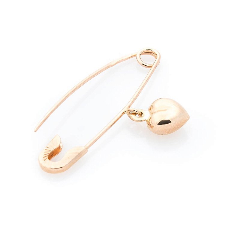 Золотая булавка "Сердечко" зак00249 от ювелирного магазина Оникс - 1