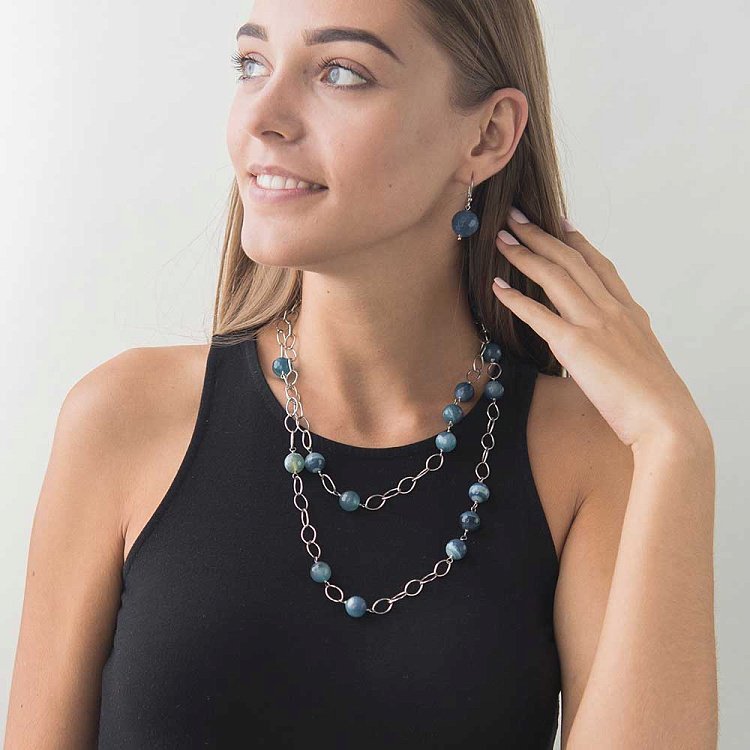 Сережки з агатом 111с7 від ювелірного магазину Онікс - 3