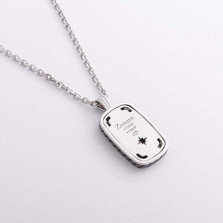 Чоловіче срібне кольє "Роза вітрів" Zancan EXC455L від ювелірного магазину Онікс - 2