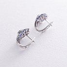 Золоті сережки (діаманти, сапфіри) MR15463Egm от ювелирного магазина Оникс - 3