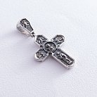 Срібний хрест з розп'яттям (чорніння) 132565 от ювелирного магазина Оникс - 4