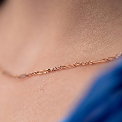 Кольє - ланцюжок у червоному золоті кол02374 №9