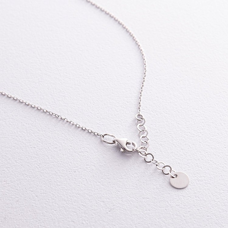 Кольє "Конюшина" в білому золоті кол02438 від ювелірного магазину Онікс - 6