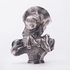 Серебряная фигура ручной работы "Бюст девушка в шляпе" сер00011 от ювелирного магазина Оникс - 3