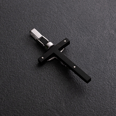 Срібний хрест "Розп'яття" з ебеновим деревом 1213р №7