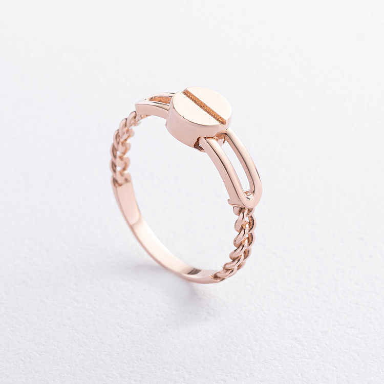 Кольцо "Love" в красном золоте к08505 от ювелирного магазина Оникс