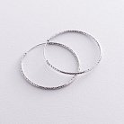 Сережки - кільця в сріблі (4.1 см) 122962 от ювелирного магазина Оникс