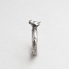 Серебряное кольцо "Птица на веточке" с чернением 112129 от ювелирного магазина Оникс - 1