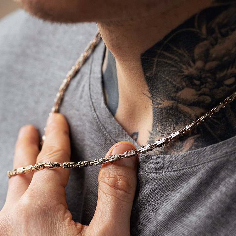 Мужская золотая цепочка ц00559 от ювелирного магазина Оникс - 1