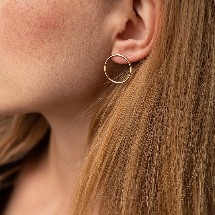 Золоті сережки "Кругообіг" (2.0 см) с07789 від ювелірного магазину Онікс - 11